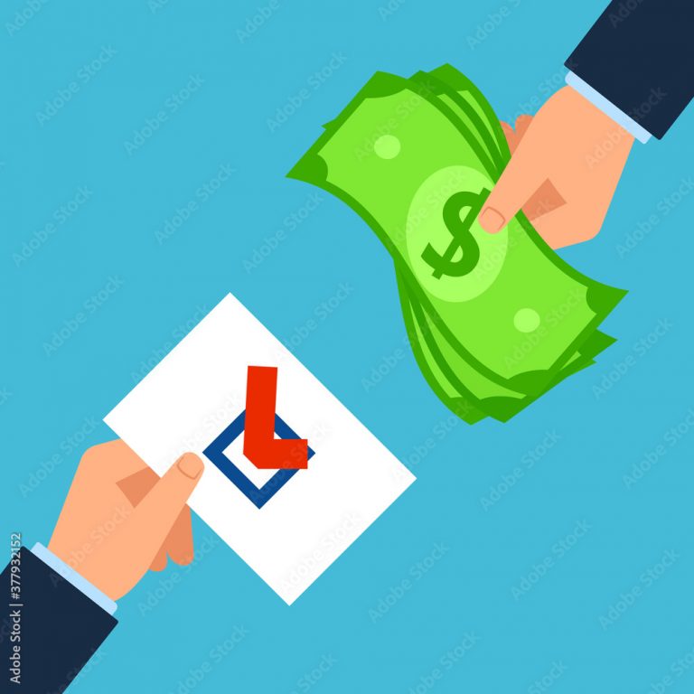 Vote buying illustration. Clipart image. Stock Vector | Adobe Stock